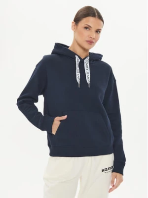 Zdjęcie produktu Tommy Jeans Bluza Logo Drawcord DW0DW17794 Granatowy Boxy Fit