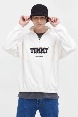 Tommy Jeans bluza męska kolor beżowy z aplikacją