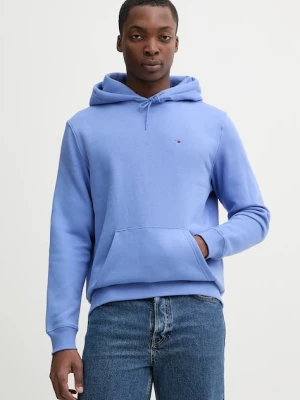 Tommy Jeans bluza męska kolor beżowy z kapturem gładka DM0DM20742