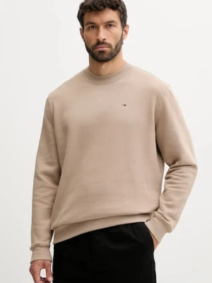 Tommy Jeans bluza męska kolor brązowy gładka DM0DM20741