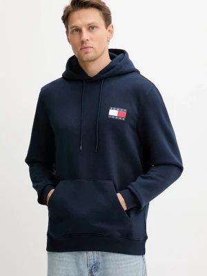 Tommy Jeans bluza męska kolor granatowy z kapturem z aplikacją DM0DM20738
