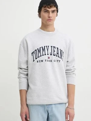 Tommy Jeans bluza męska kolor szary z aplikacją DM0DM19757