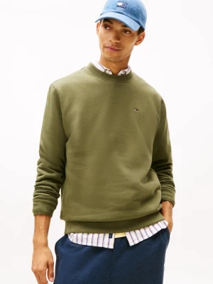 Tommy Jeans Bluza męska Mężczyźni Bawełna zielony jednolity,