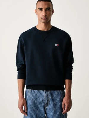 Tommy Jeans bluza męska z bawełną granatowy