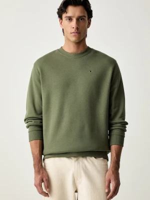 Tommy Jeans bluza męska z bawełną zielony
