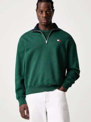 Tommy Jeans bluza męska z bawełną zielony