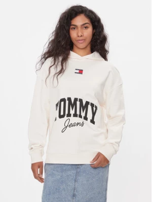 Tommy Jeans Bluza New Varsity DW0DW16399 Biały Oversize