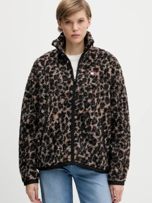 Tommy Jeans bluza polarowa damska kolor brązowy gładka DW0DW21596