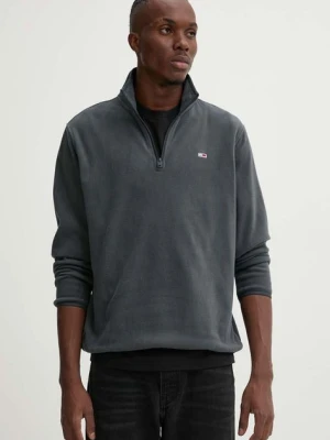 Tommy Jeans bluza polarowa kolor szary gładka DM0DM20508