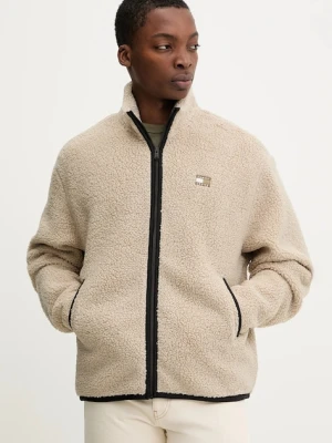 Tommy Jeans bluza polarowa męska kolor beżowy gładka DM0DM22345