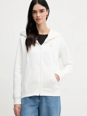 Tommy Jeans bluza rozpinana damska z bawełną biały