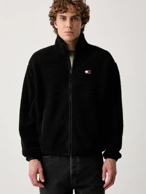 Tommy Jeans bluza rozpinana męska polarowa czarny