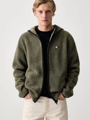 Tommy Jeans bluza rozpinana męska polarowa zielony