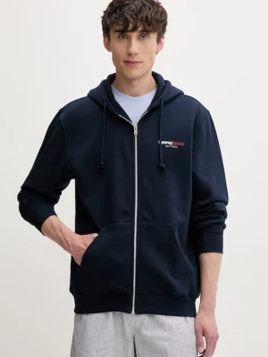 Tommy Jeans bluza rozpinana z kapturem męska z bawełną