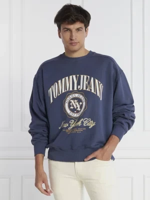Tommy Jeans Bluza TJM BOXY LUXE VARSITY CREW | Regular Fit