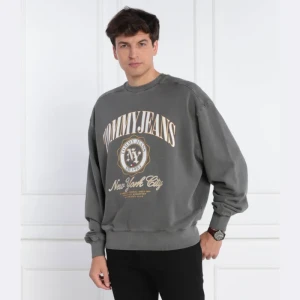 Tommy Jeans Bluza TJM BOXY LUXE VARSITY CREW | Regular Fit