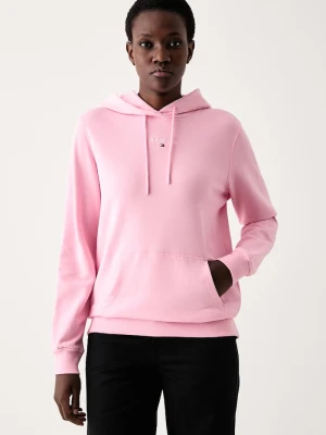 Tommy Jeans bluza z kapturem damska bawełniana różowy