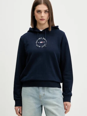 Tommy Jeans bluza z kapturem damska z bawełną