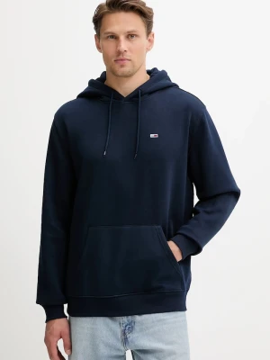 Tommy Jeans bluza z kapturem męska z bawełną granatowy