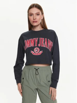 Tommy Jeans Bluzka Collegiate DW0DW15575 Szary Cropped Fit