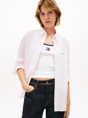 Tommy Jeans Bluzka damska Kobiety Bawełna różowy|biały,