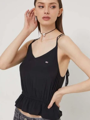 Tommy Jeans bluzka damska kolor czarny gładka DW0DW17802