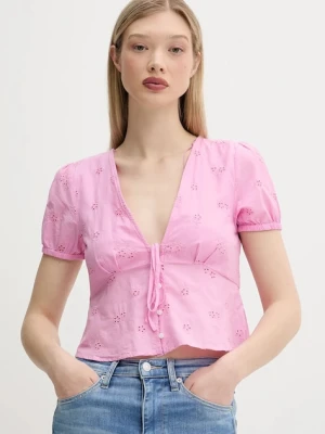 Tommy Jeans bluzka damskie kolor różowy regular DW0DW21241