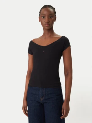 Tommy Jeans Bluzka DW0DW22265 Czarny Slim Fit