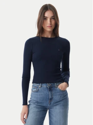 Tommy Jeans Bluzka DW0DW22783 Granatowy Slim Fit