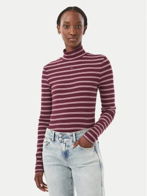 Tommy Jeans Bluzka Essential DW0DW19830 Fioletowy Slim Fit