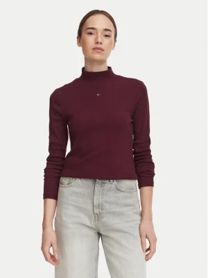 Tommy Jeans Bluzka Essential DW0DW19830 Fioletowy Slim Fit