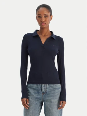 Tommy Jeans Bluzka Essential DW0DW21933 Granatowy Slim Fit