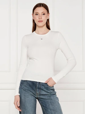 Tommy Jeans Bluzka ESSENTIAL | Slim Fit ecru
