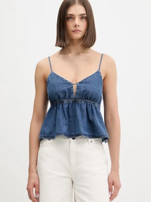 Tommy Jeans bluzka na ramiączkach damska jeansowa