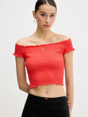 Tommy Jeans bluzka pomarańczowy
