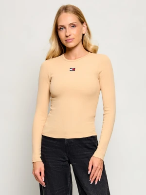 Tommy Jeans Bluzka | Slim Fit beżowy