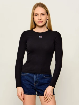 Tommy Jeans Bluzka | Slim Fit czarny