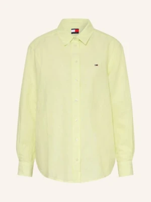 Tommy Jeans Bluzka Z Lnu gruen