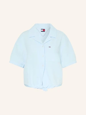 Tommy Jeans Bluzka Z Muślinu blau
