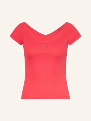 Tommy Jeans Bluzka Z Odkrytymi Ramionami rot