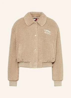 Tommy Jeans Bluzon Z Pluszowego Materiału beige