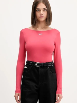 Tommy Jeans body kolor różowy DW0DW21574