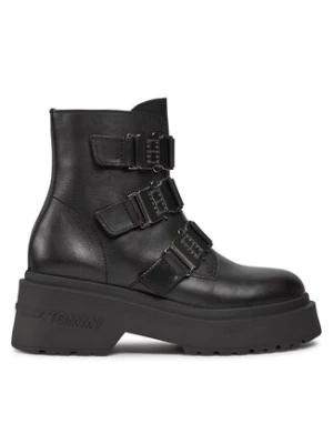 Tommy Jeans Botki Tjw Chunky Boot Hardware EN0EN02443 Czarny