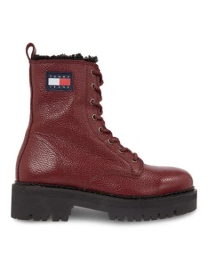 Tommy Jeans Botki Tjw Urban Tumbled Ltr Wl EN0EN02317 Bordowy