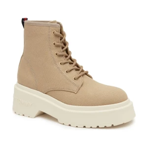 Tommy Jeans Botki TOMMY JEANS LACE UP FESTIV | z dodatkiem skóry