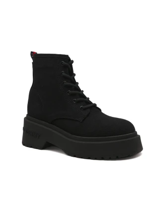 Tommy Jeans Botki TOMMY JEANS LACE UP FESTIV | z dodatkiem skóry