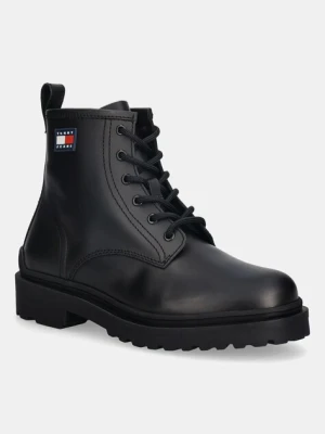 Tommy Jeans buty skórzane TJM LACE UP RUBBERIZED