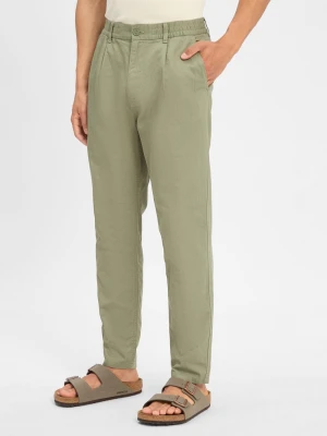 Tommy Jeans Chino - Isaac Mężczyźni Bawełna zielony jednolity,