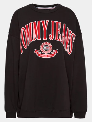 Tommy Jeans Curve Bluza Varsity DW0DW15701 Czarny Oversize