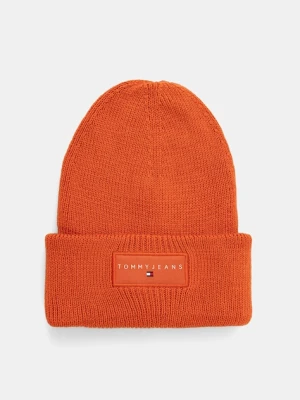 Tommy Jeans czapka bawełniana kolor pomarańczowy AM0AM13666